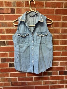 krazy kat Light Blue Denim Button-Up Shirt